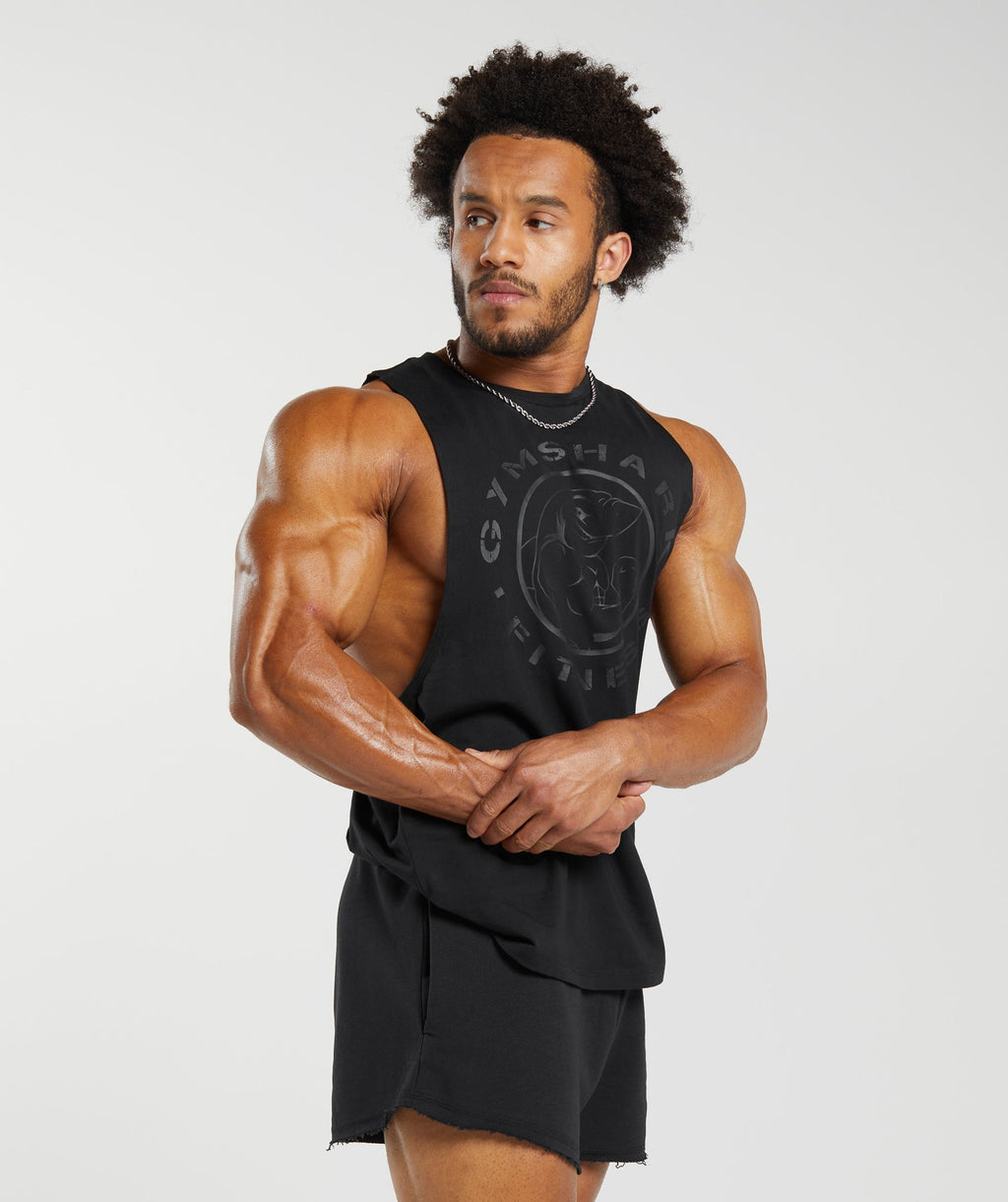 Gymshark Legacy Drop Arm Tank - Black - 8