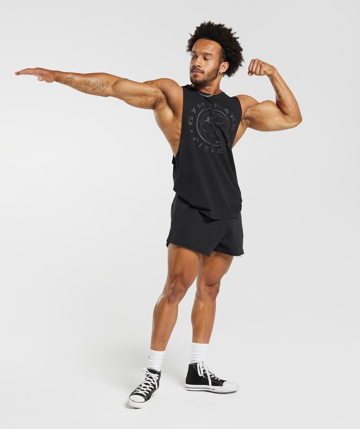 Gymshark Legacy Drop Arm Tank - Black - 9