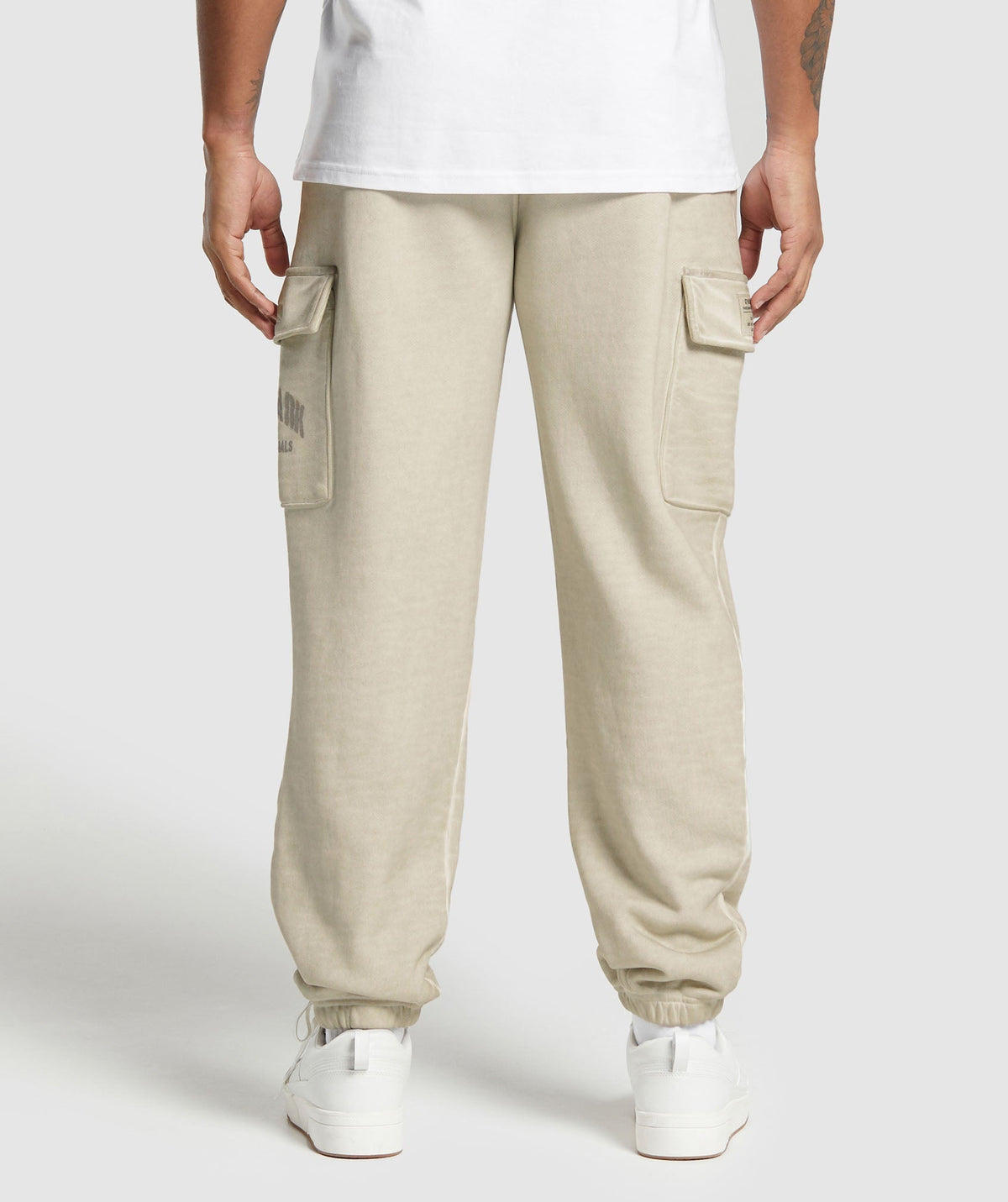 Gymshark Heavyweight Washed Cargo Joggers - Pebble Grey/Solid Flat Oil Dye - 2