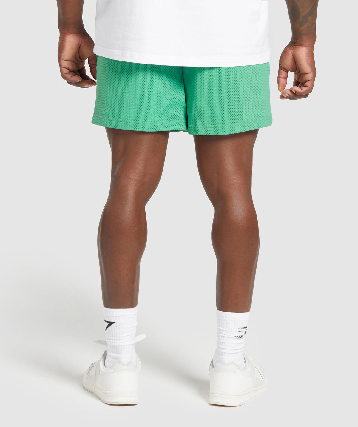Gymshark Lifting Mesh 7" Shorts - Lagoon Green - 2