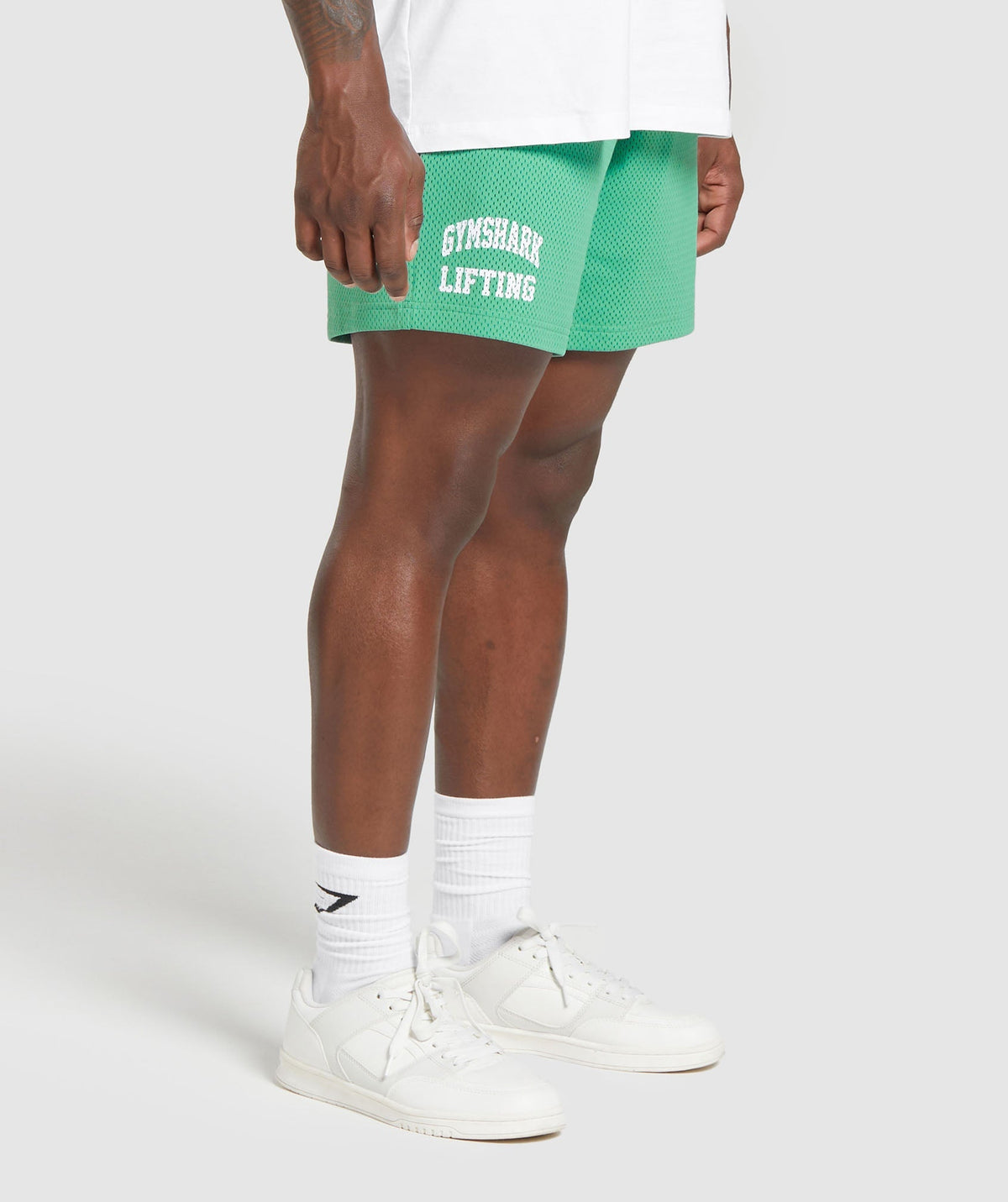 Gymshark Lifting Mesh 7" Shorts - Lagoon Green - 3
