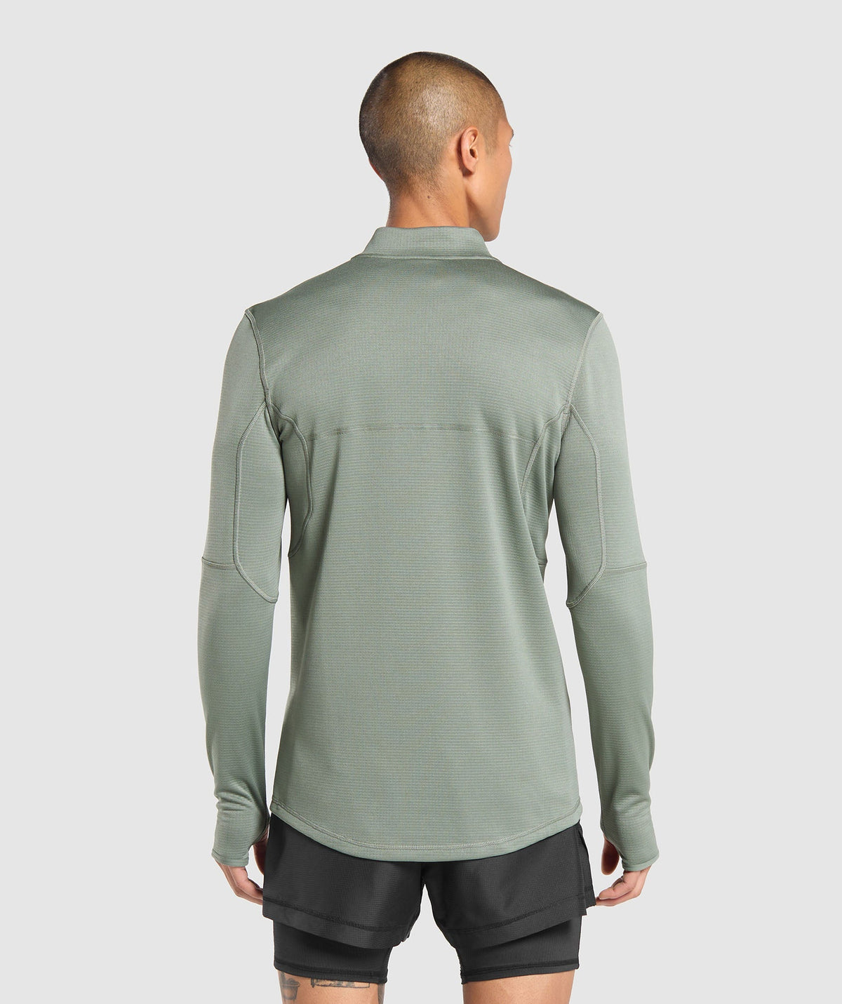 Gymshark Running 1/4 Zip - Unit Green - 2
