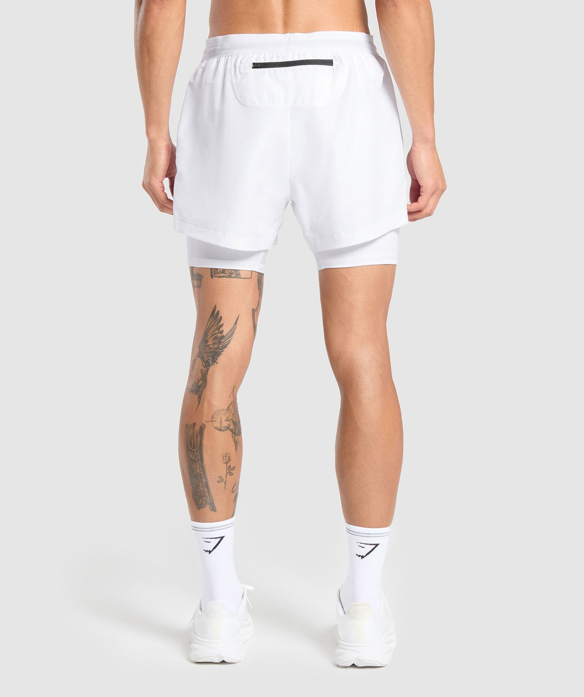 Gymshark Running 2-in-1 Shorts - White - 2