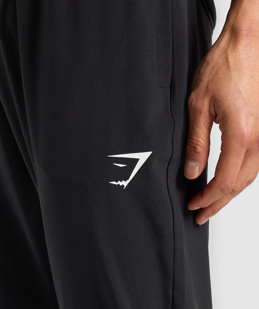 Gymshark Script Woven Joggers - Black - 6