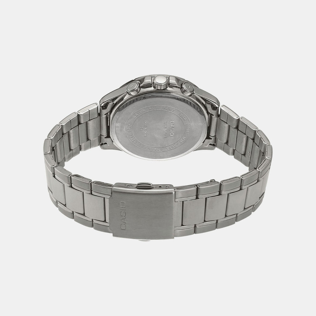 Casio Enticer Men Quartz Silver Dial Chronograph Stainless Steel Watch A833 - 4