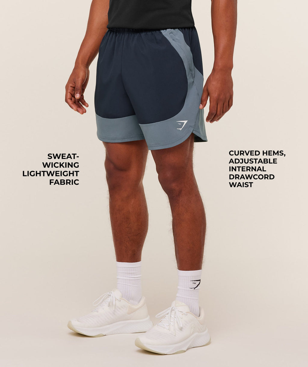Gymshark Sport 25 Block 7" Shorts - Heavy Blue/Iron Blue - 2