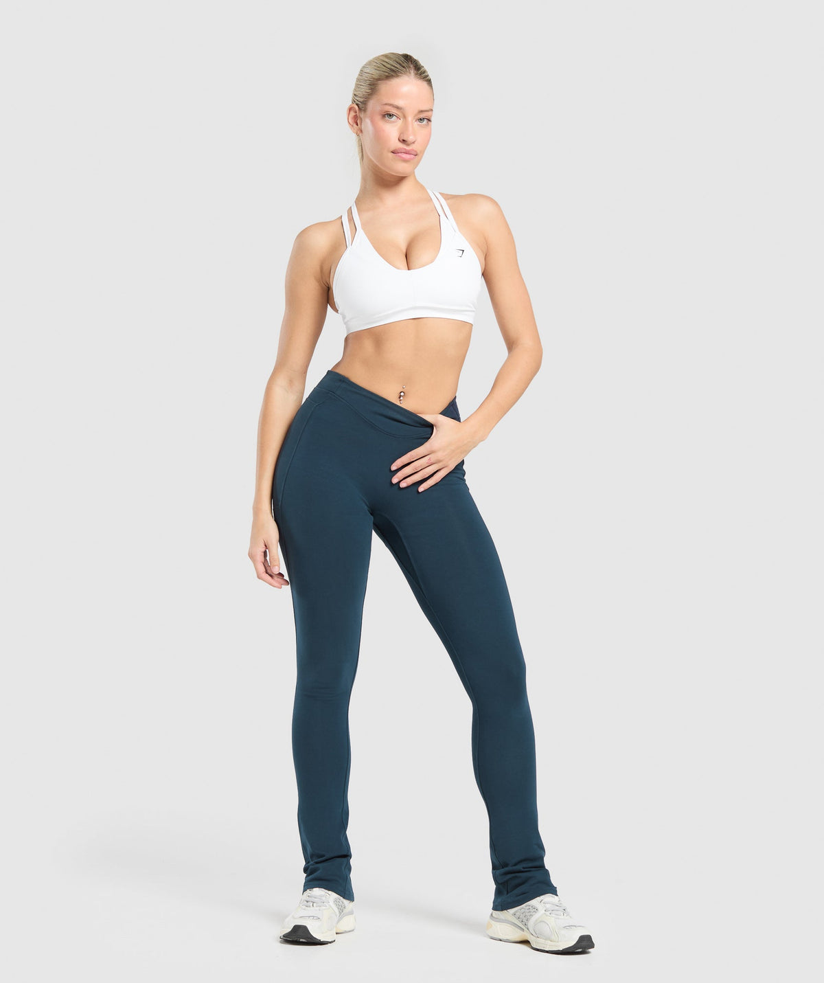 Gymshark Heavyweight Washed Leggings - Heavy Blue/Wash - 4