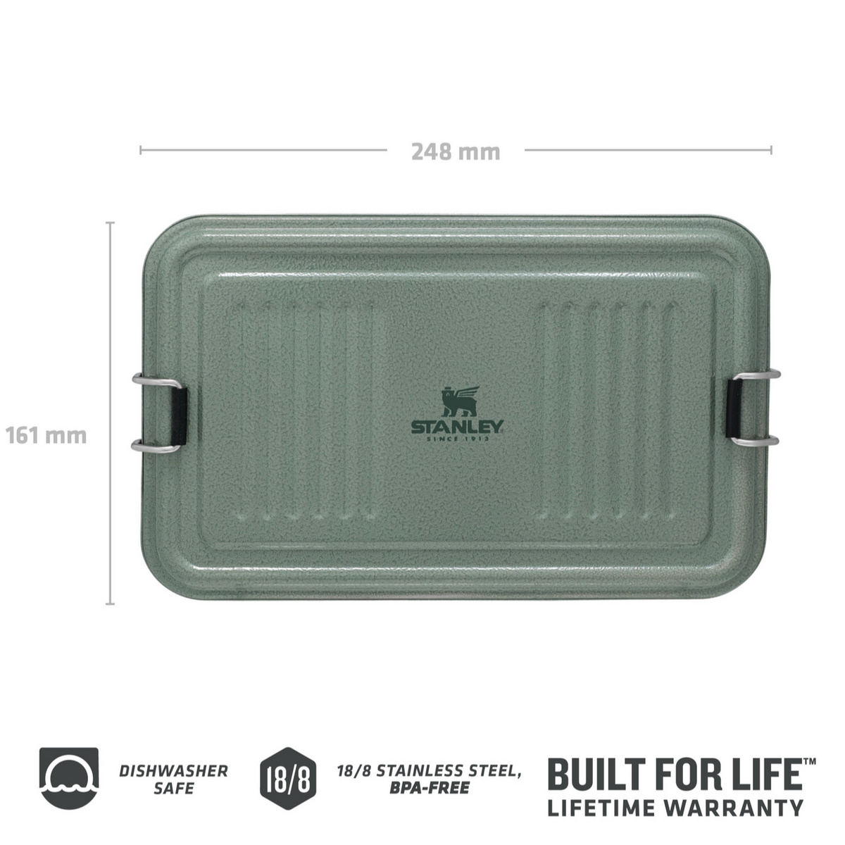 Stanley 1913 Classic Legendary Useful Box | 1.25 QT - Hammertone Green - 2