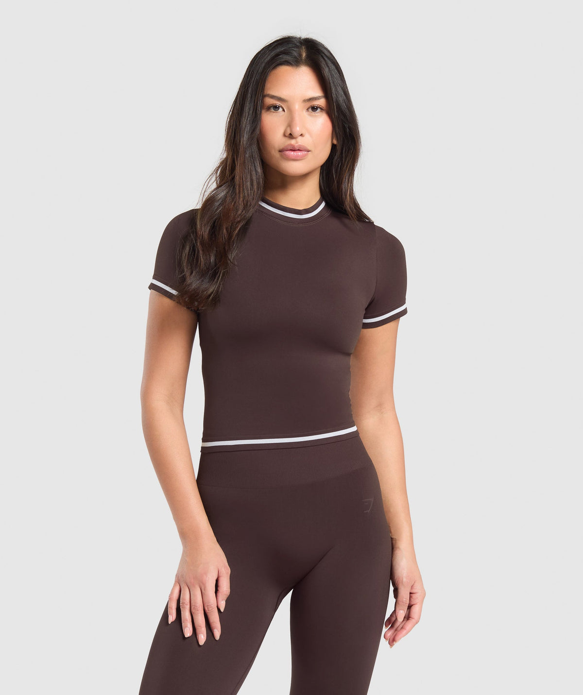 Gymshark Contrast Seamless T-Shirt - Heritage Brown