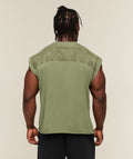 Gymshark Power Washed Cut off Tank - Grounded Green/Wash