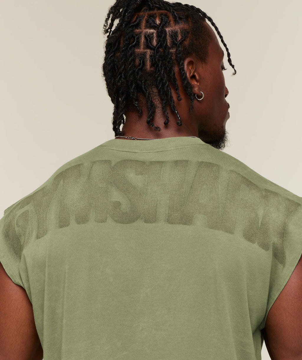 Gymshark Power Washed Cut off Tank - Grounded Green/Wash - 5