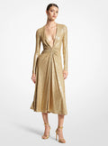 Michael Kors Hand-Embroidered Sequin Stretch Jersey Dance Dress - Dune