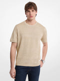 Michael Kors Linen and Cotton T-Shirt - Khaki