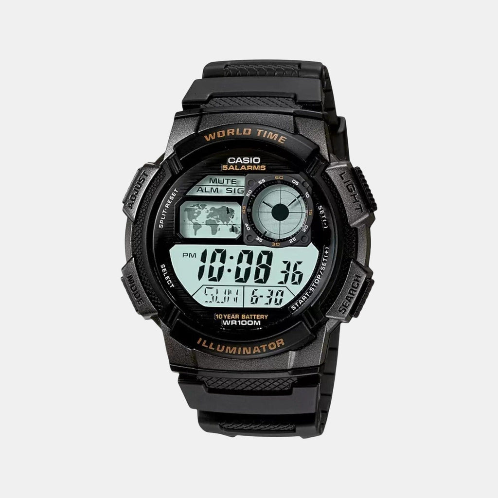 Casio Youth Unisex Quartz Black Dial Digital Resin Watch D080 - 1
