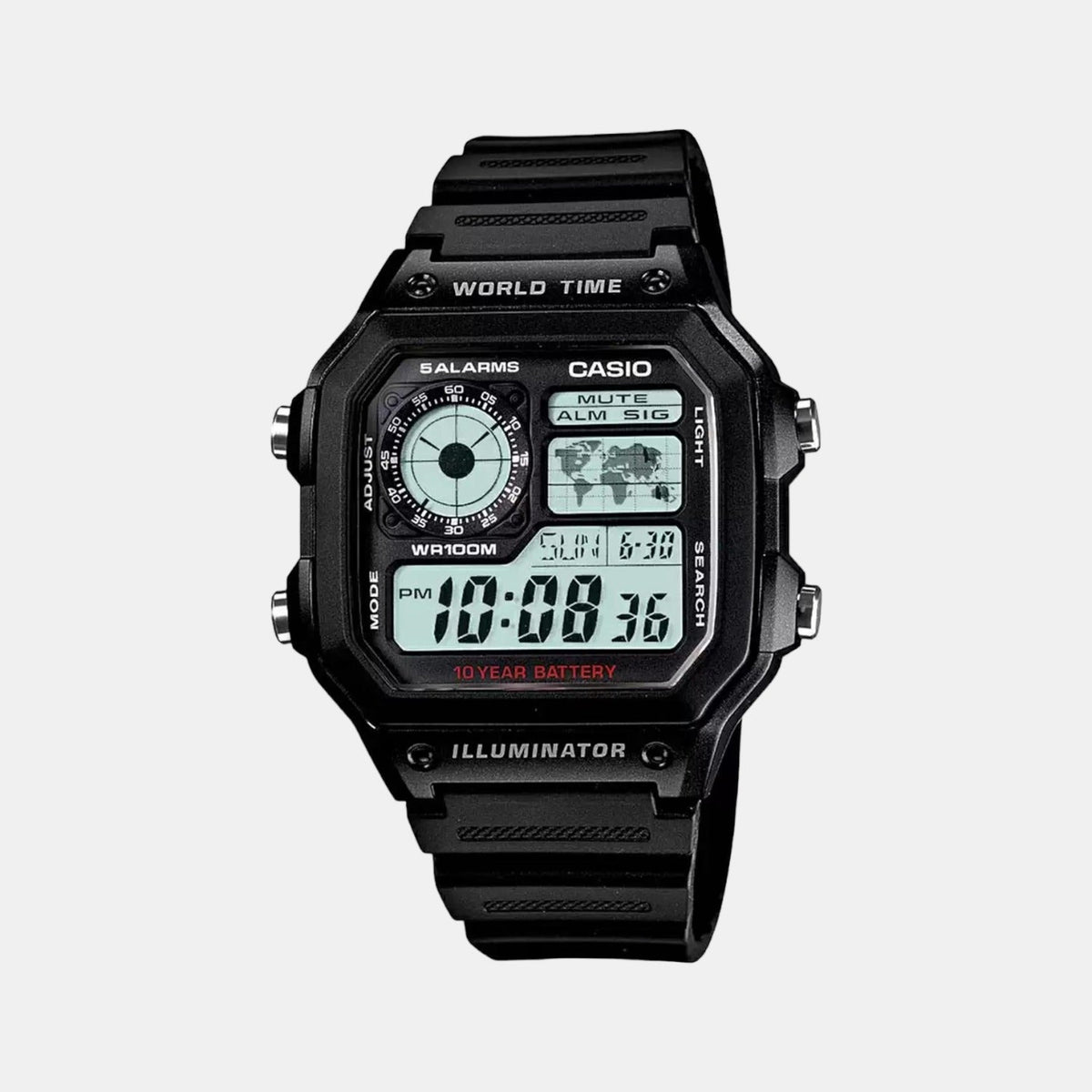 Casio Youth Unisex Quartz Black Dial Digital Resin Watch D097 - 1