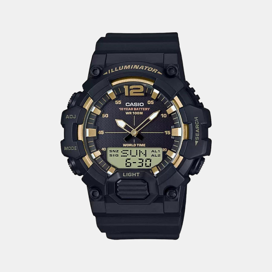 Casio Youth Men Quartz Black Dial Analog-Digital Resin Watch D156