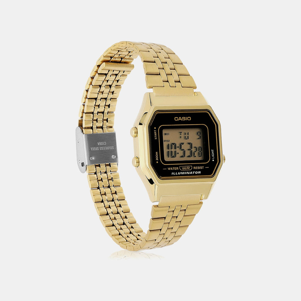 Casio Vintage Women Quartz Black Dial Digital Stainless Steel Watch D344 - 3