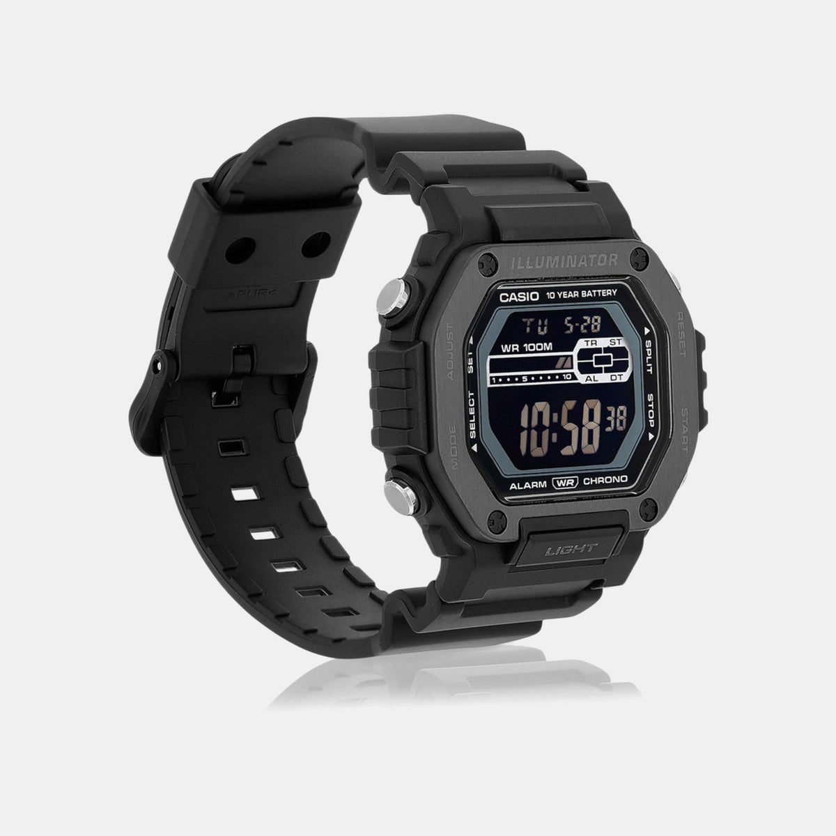 Casio Youth Men Quartz Black Dial Digital Resin Watch D349 - 3