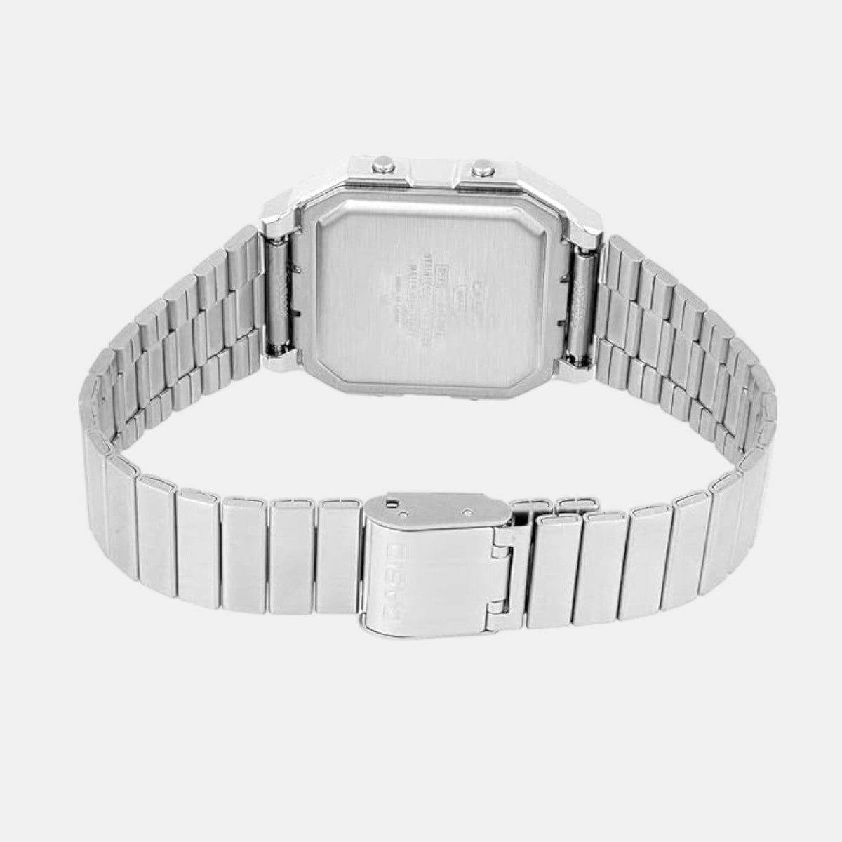 Casio Vintage Unisex Quartz Black Dial Digital Stainless Steel Watch D388 - 4