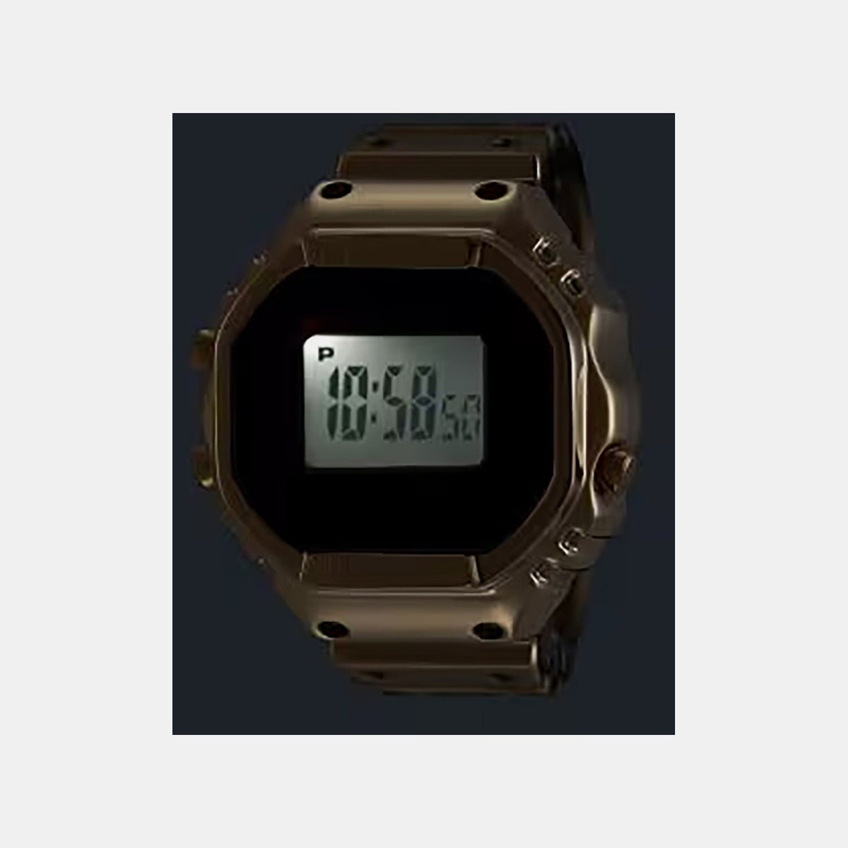 Casio Enticer Men Quartz Transparent Dial Digital Stainless Steel Watch D412 - 4