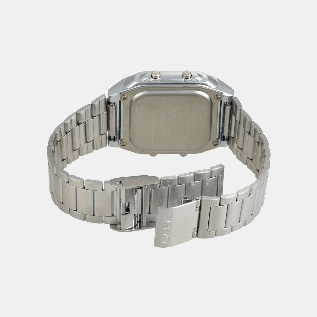 Casio Vintage Unisex Quartz Silver Dial Digital Stainless Steel Watch DB27 - 4