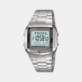 Casio Vintage Unisex Quartz Silver Dial Digital Stainless Steel Watch DB27 - 1