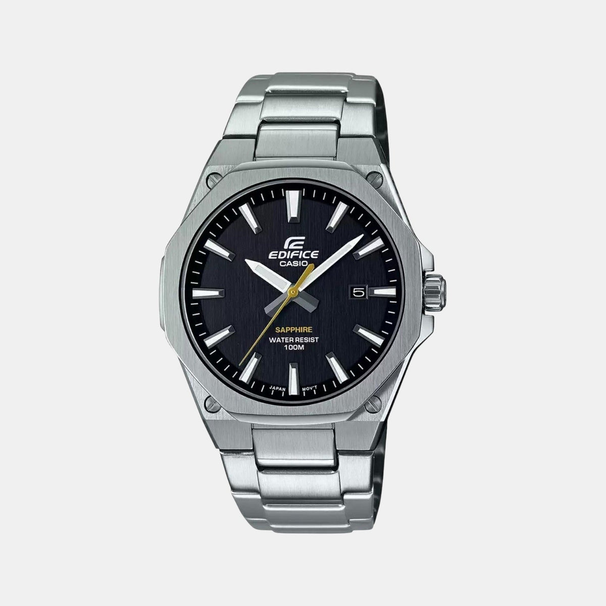 Casio Edifice Men Quartz Black Dial Analog Stainless Steel Watch ED539 - 1