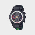 Casio Edifice Men Quartz Black Dial Chronograph Leather Watch ED632 - 1