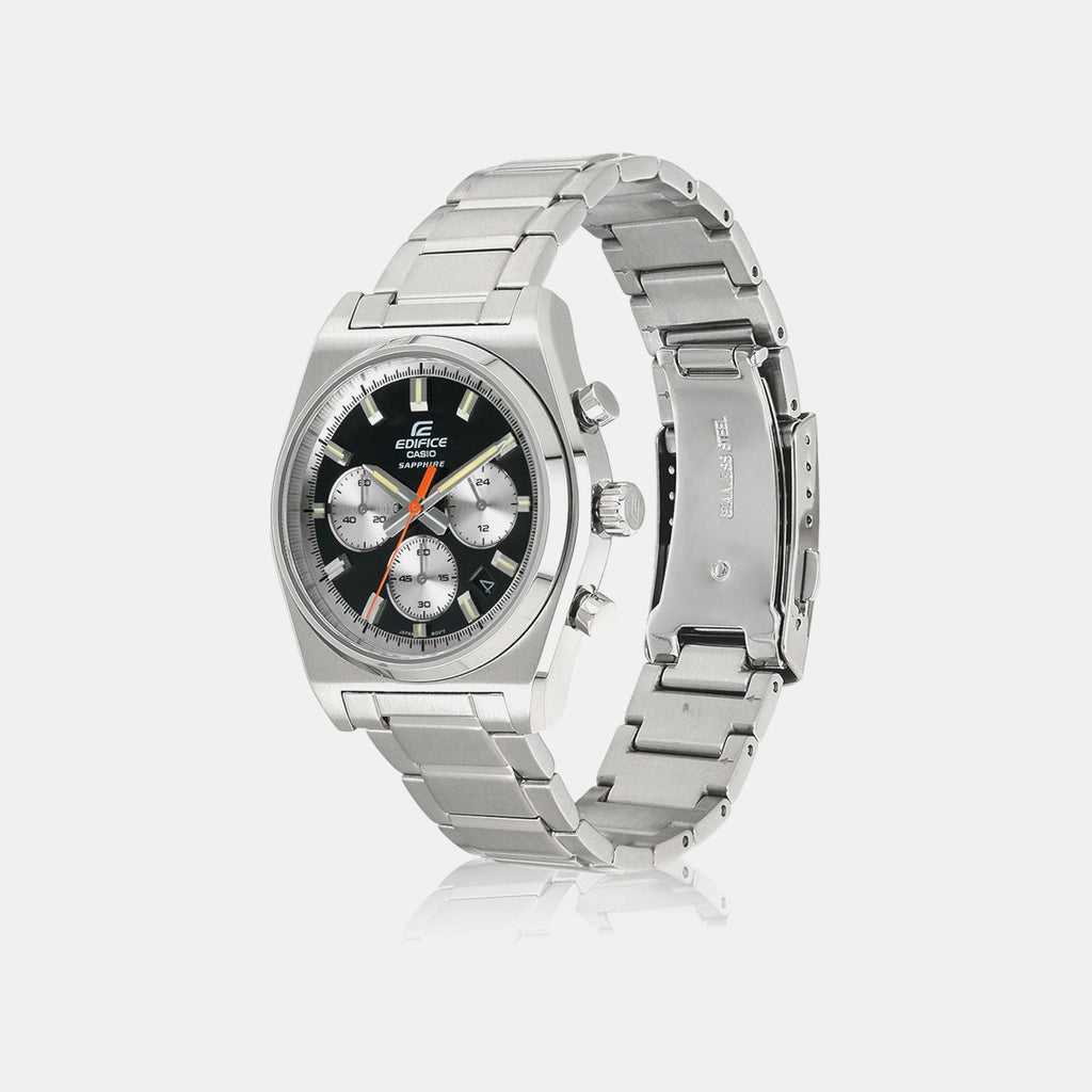 Casio Edifice Men Quartz Black Dial Chronograph Stainless Steel Watch ED633 - 2