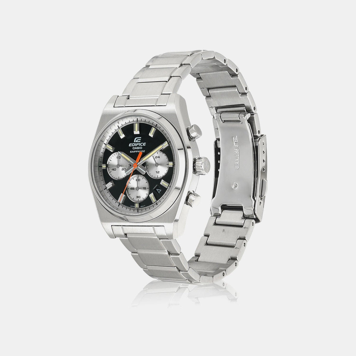 Casio Edifice Men Quartz Black Dial Chronograph Stainless Steel Watch ED633 - 2