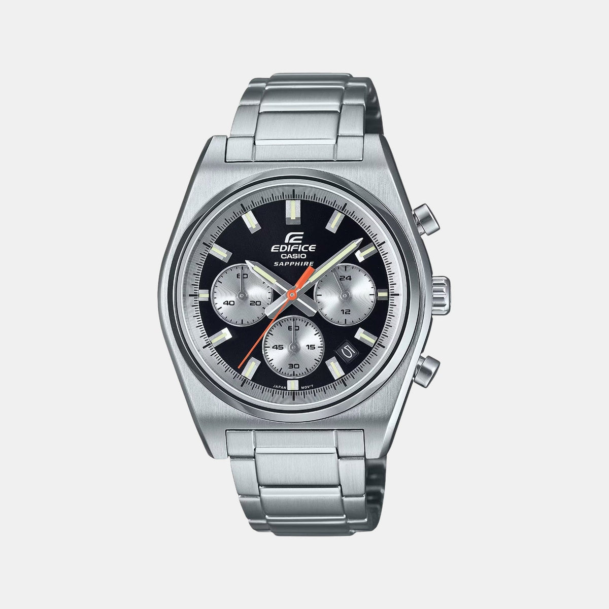 Casio Edifice Men Quartz Black Dial Chronograph Stainless Steel Watch ED633 - 1