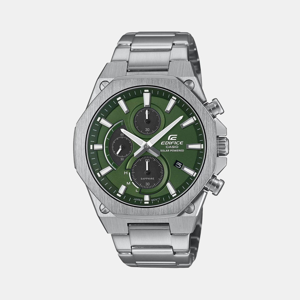 Casio Edifice Men Quartz Green Dial Chronograph Stainless Steel Watch ED643 - 1
