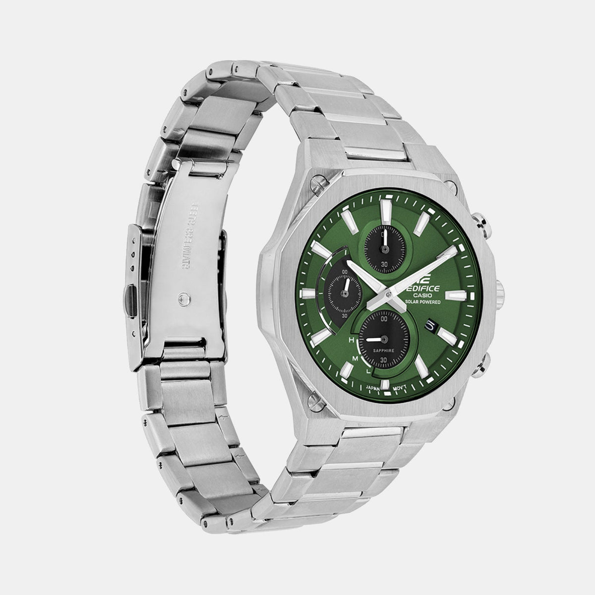 Casio Edifice Men Quartz Green Dial Chronograph Stainless Steel Watch ED643 - 3