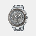 Casio Edifice Men Quartz Grey Dial Chronograph Stainless Steel Watch ED676 - 1