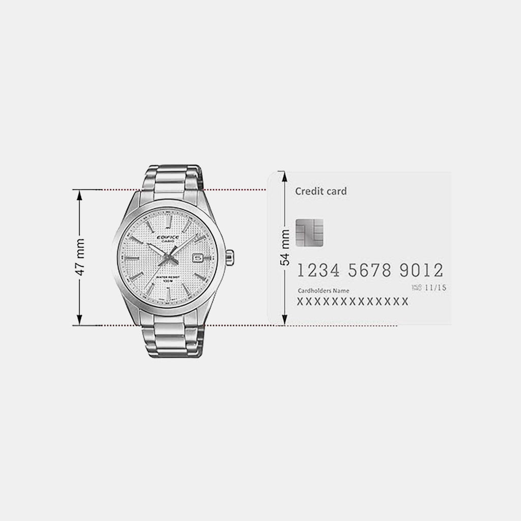 Casio Edifice Men Quartz White Dial Analog Stainless Steel Watch ED686 - 5