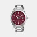 Casio Edifice Men Quartz Red Dial Analog Stainless Steel Watch ED716 - 1