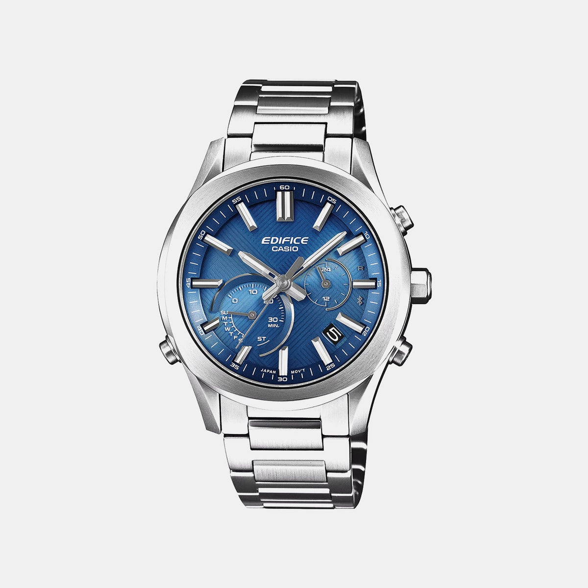 Casio Edifice Men Quartz Blue Dial Chronograph Stainless Steel Watch ED709 - 1