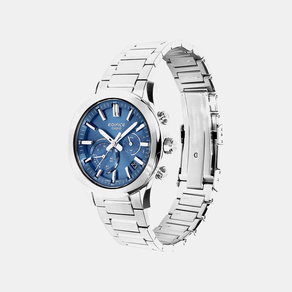 Casio Edifice Men Quartz Blue Dial Chronograph Stainless Steel Watch ED709 - 2