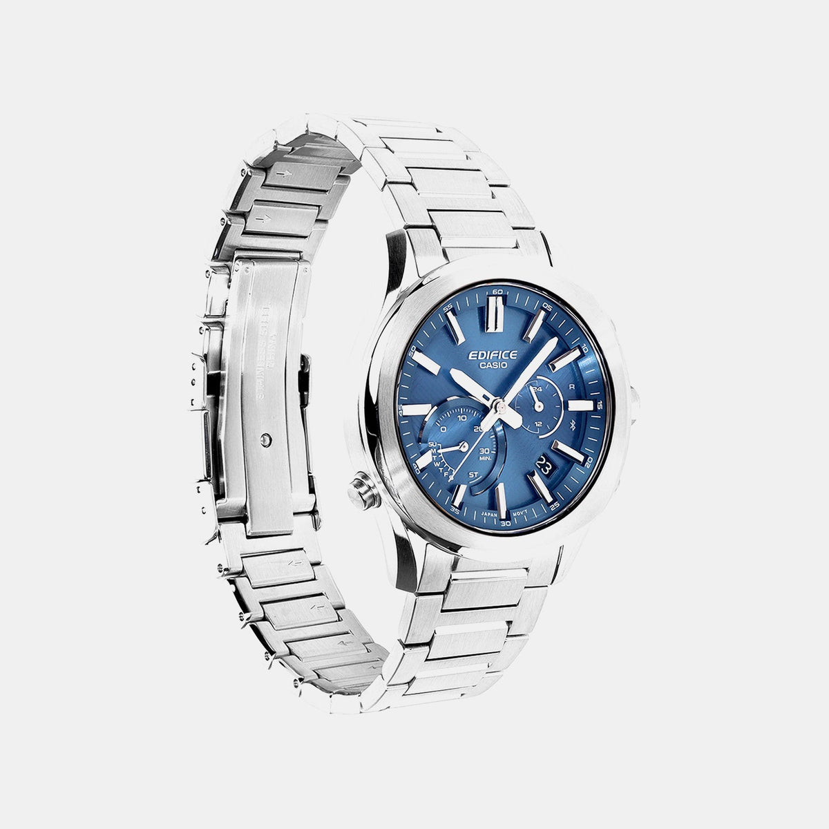 Casio Edifice Men Quartz Blue Dial Chronograph Stainless Steel Watch ED709 - 3