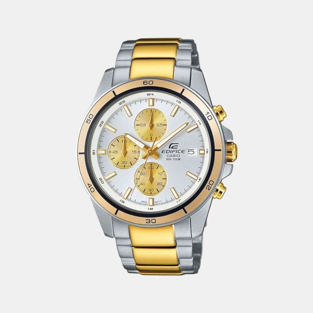 Casio Edifice Men Quartz Silver Dial Chronograph Stainless Steel Watch EX273 - 1