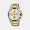Casio Edifice Men Quartz Silver Dial Chronograph Stainless Steel Watch EX273 - 1