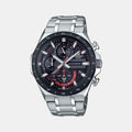 Casio Edifice Men Quartz Black Dial Chronograph Stainless Steel Watch EX487 - 1