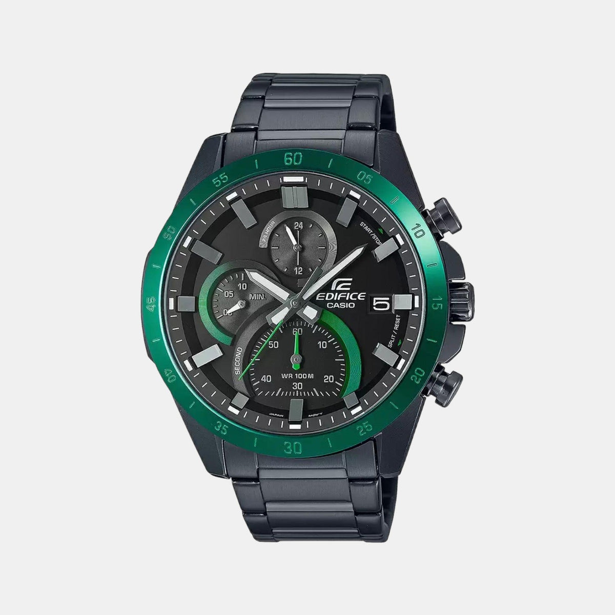 Casio Edifice Men Quartz Black Dial Chronograph Stainless Steel Watch Ed514 - 1