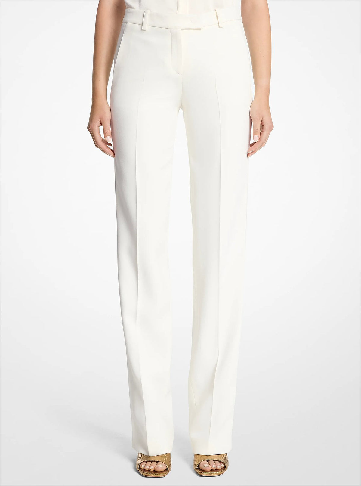 Michael Kors Double Crepe Sablé Tuxedo Trousers - Ivory