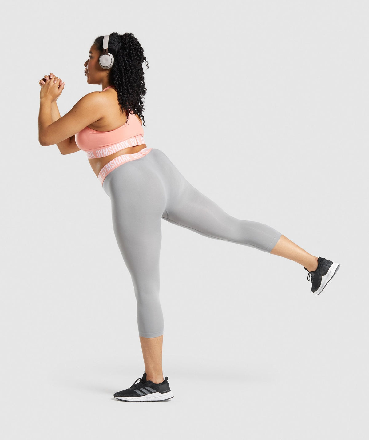 Gymshark Fit Seamless Cropped Leggings - Smokey Grey - 4