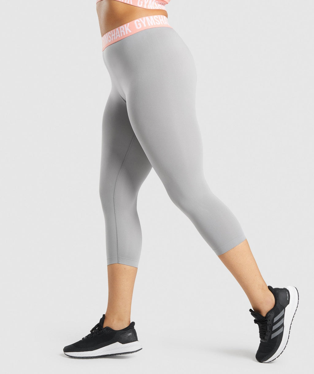 Gymshark Fit Seamless Cropped Leggings - Smokey Grey - 3