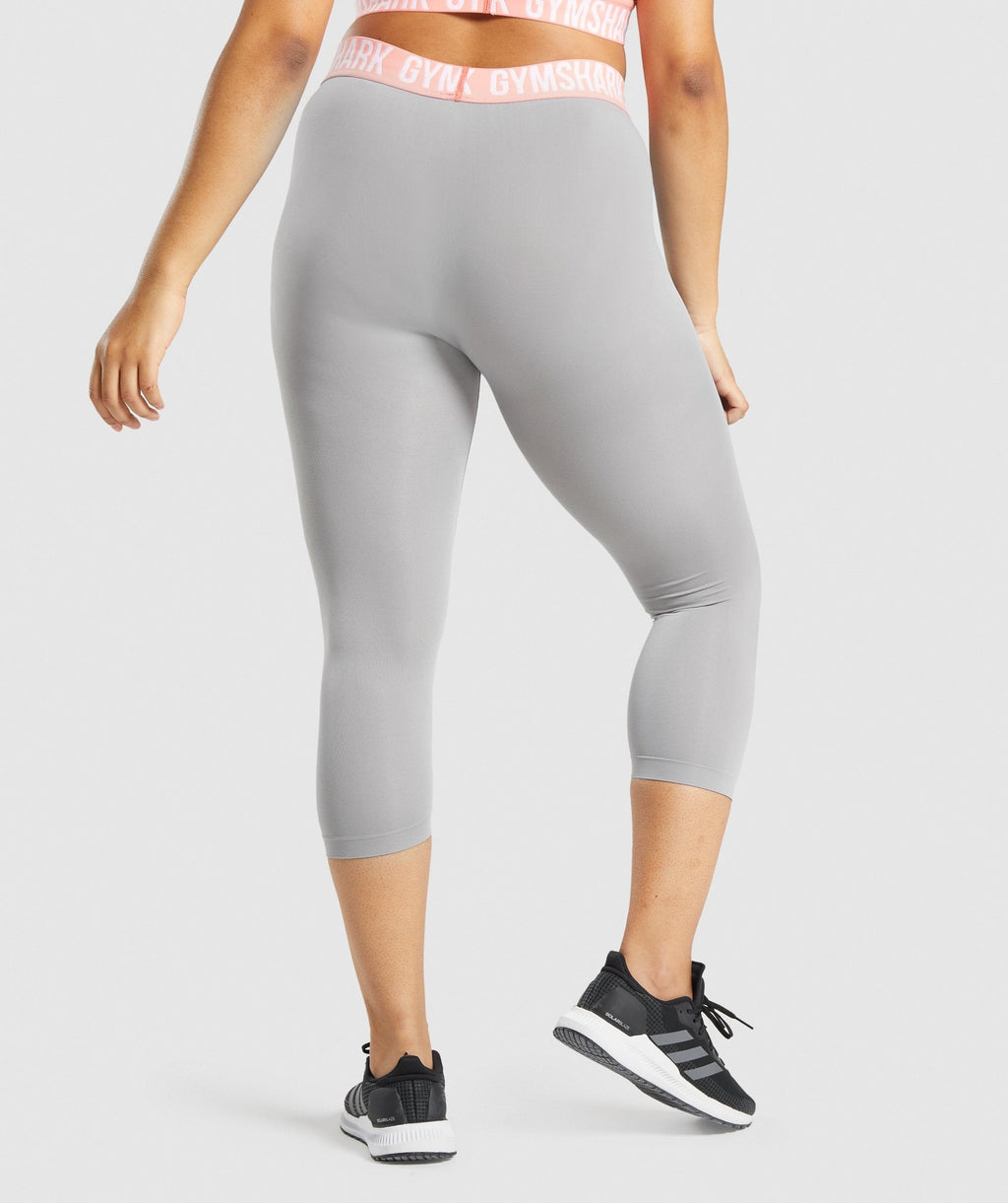 Gymshark Fit Seamless Cropped Leggings - Smokey Grey - 2