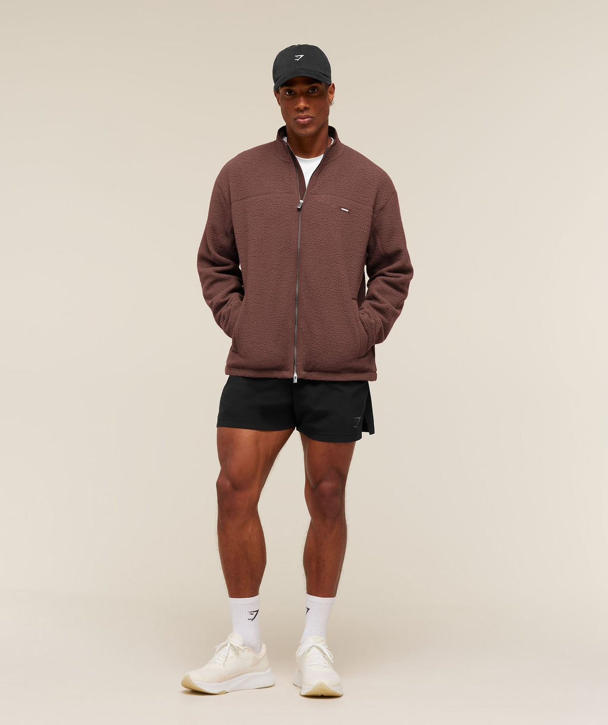 Gymshark Fleece Zip Through Jacket - Espresso Brown - 3