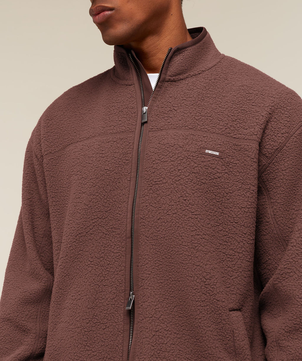 Gymshark Fleece Zip Through Jacket - Espresso Brown - 5