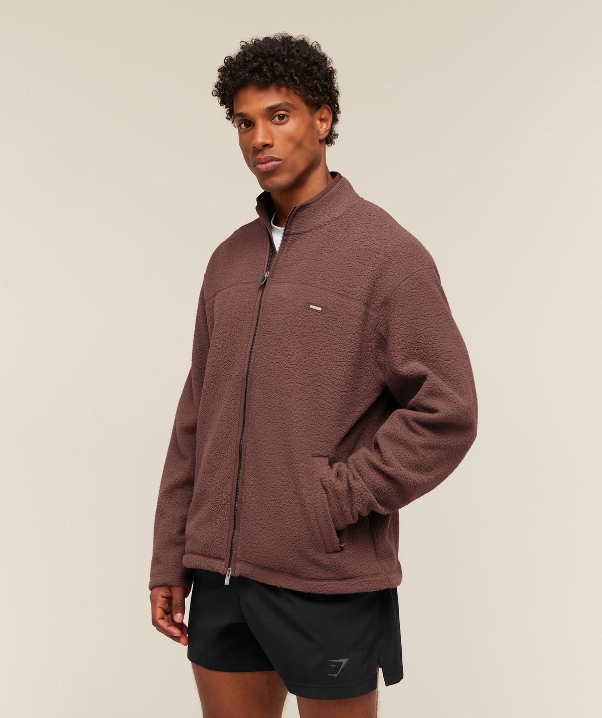 Gymshark Fleece Zip Through Jacket - Espresso Brown - 6